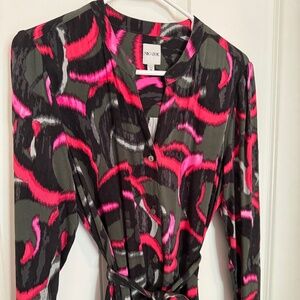 NIC + ZOE Dress - Size M - Long Sleeve - Abstract Print